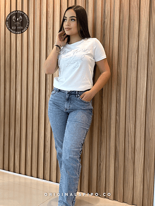 JEANS KARL LETTER BLACK