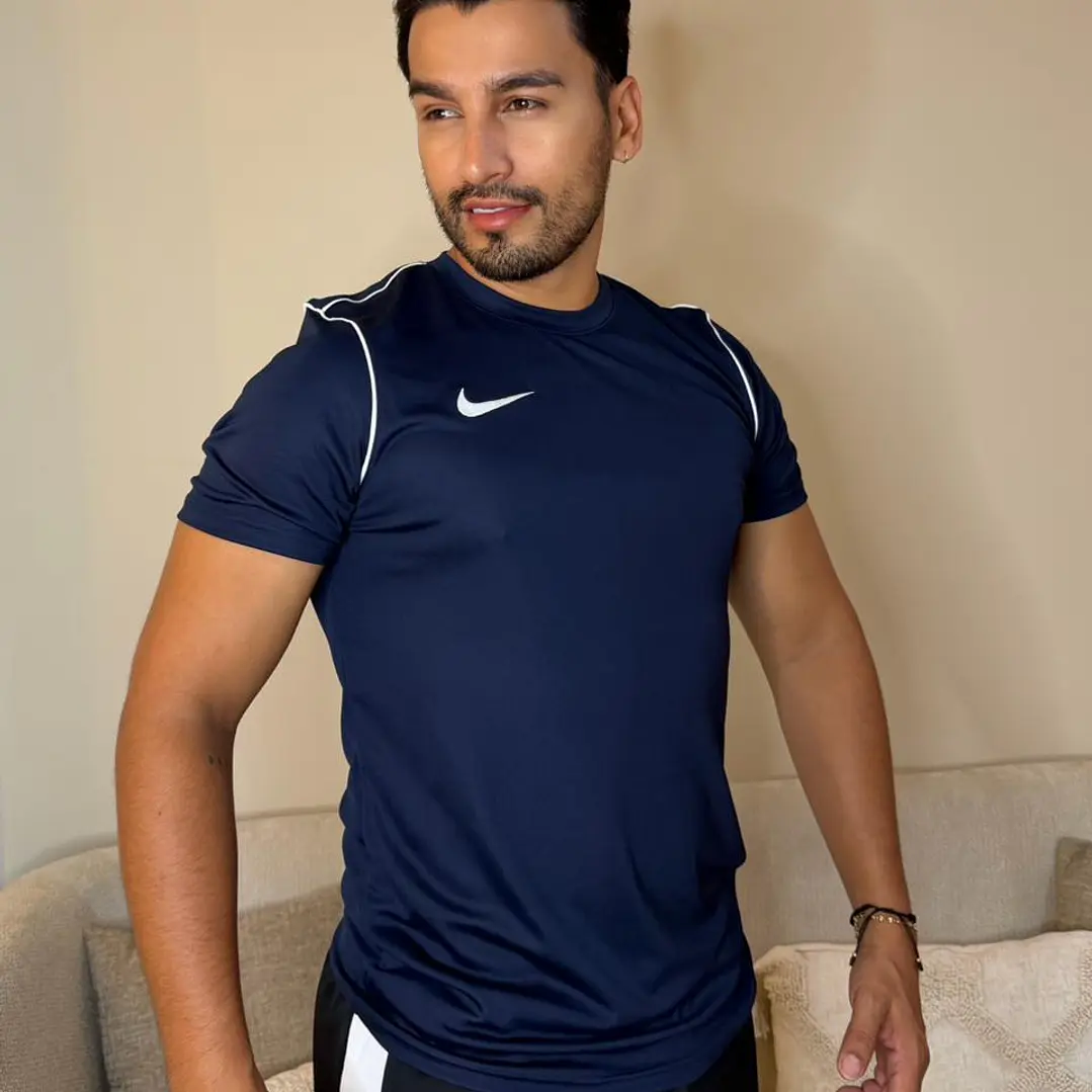 NIKE CAMISETA DRI FIT AZUL/BLANCA  1