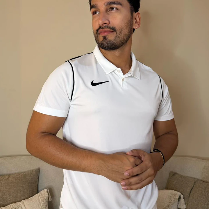 CAMISETA POLO DRI FIT WHITE 1