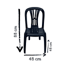 Silla Plástica sin Brazos Lima Café 6