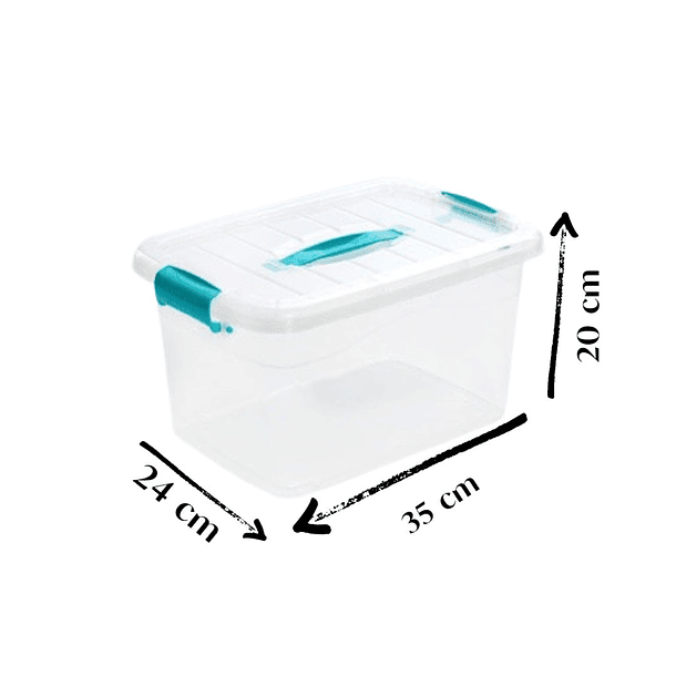 Caja Plástica Organizadora de 10 Litros con Tapa 2