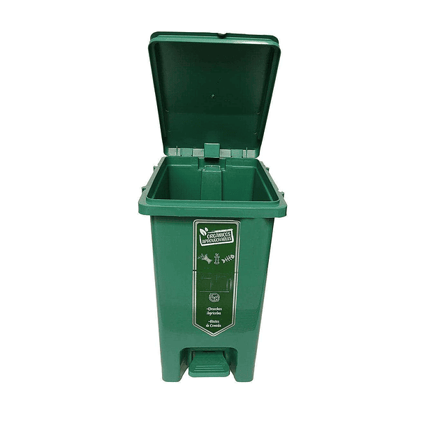 Caneca de basura / Papelera verde de 20 litros con pedal 7