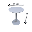 Mesa Metálica Redonda Barcelona Blanca 5