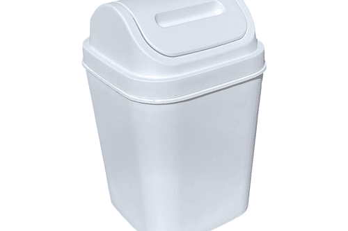 Caneca de basura / Papelera Vaivén Blanca de 15 Litros