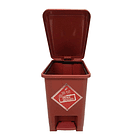 Caneca de basura / Papelera roja de 8 litros con pedal 6