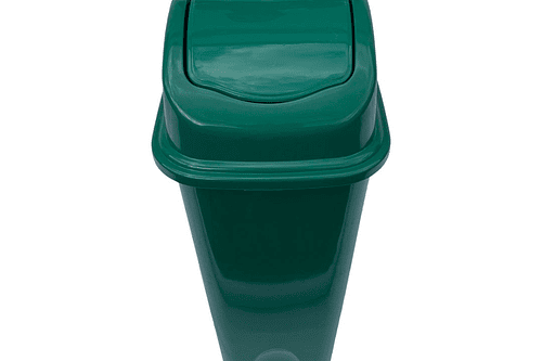 Caneca de basura / Papelera Vaivén Verde de 53 Litros