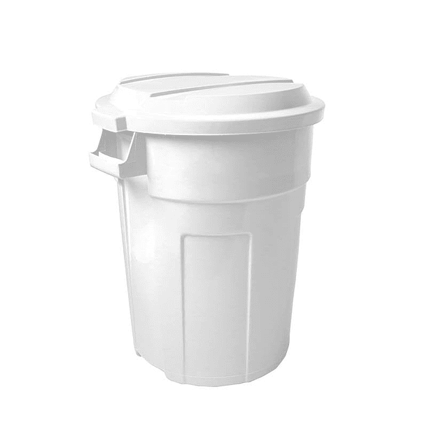 Caneca de basura blanca / Tanque de agua blanco de 70 litros con tapa 1