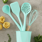 SET X4 UTENSILIOS MAS BASE UNIVERSAL VERDE MENTA 4