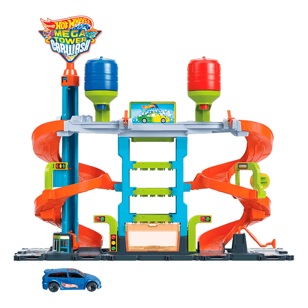 Set Lavado de Vehículos Mega Torre - Hot Wheels 4