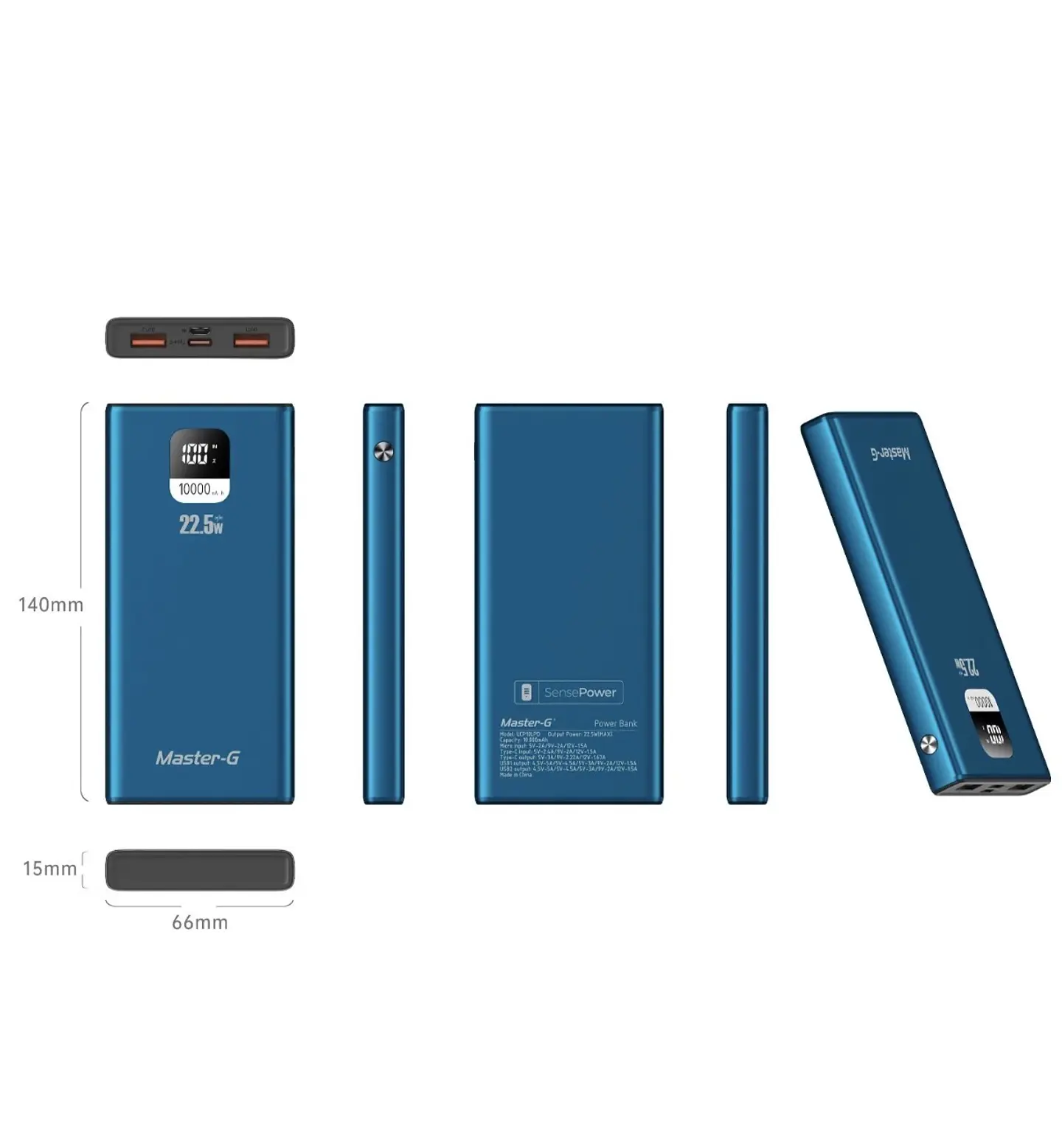 Batería 10000 Mah 22.5W Power Delivery Master-G 7