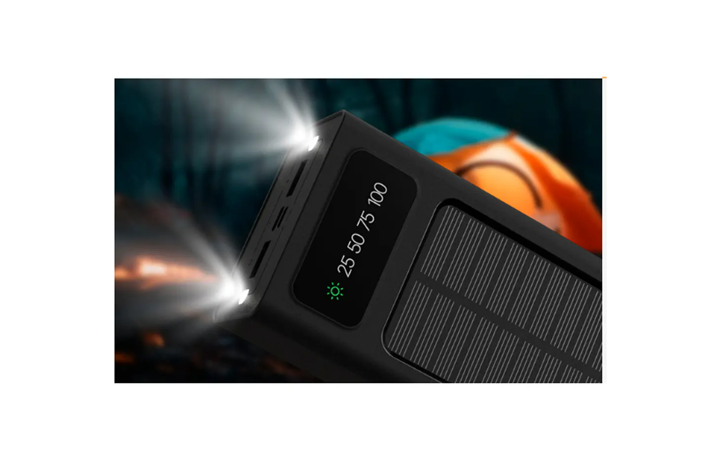Powerbank Carga Rapida Xtech Solar 30000 Mah con Linterna Led 3