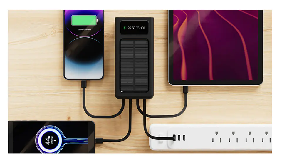 Powerbank Carga Rapida Xtech Solar 30000 Mah con Linterna Led 2