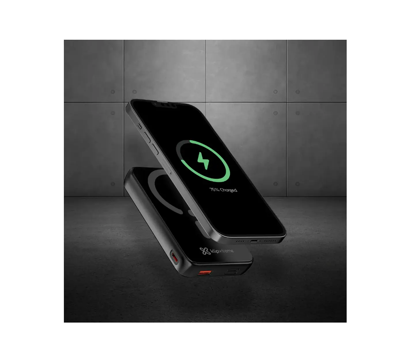 KlipXtreme PowerBank KPB-650 10.000mAh Magnetic Wlss Charg Display 1