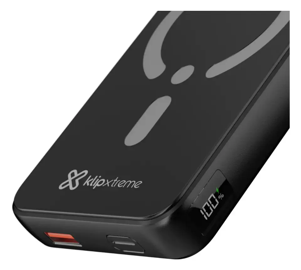 KlipXtreme PowerBank KPB-650 10.000mAh Magnetic Wlss Charg Display 3