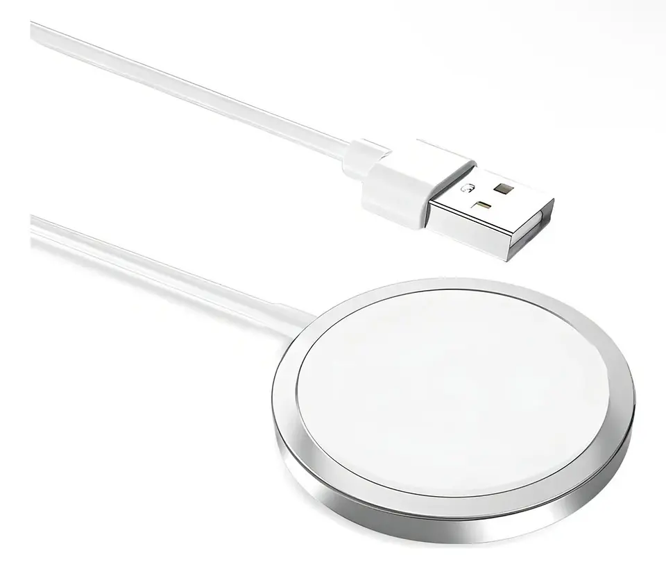 Cargador Inalambrico Magnetico Para iPhone Magsafe 15w Color Blanco IRM Z8 1