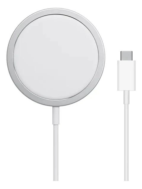 Cargador Inalámbrico Magnetico Para Iphone Magsafe Color Blanco USB-C