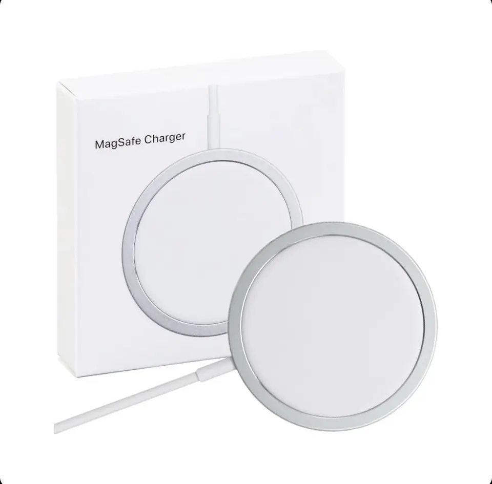 Cargador Inalámbrico Magnetico Para Iphone Magsafe Color Blanco USB-C 6