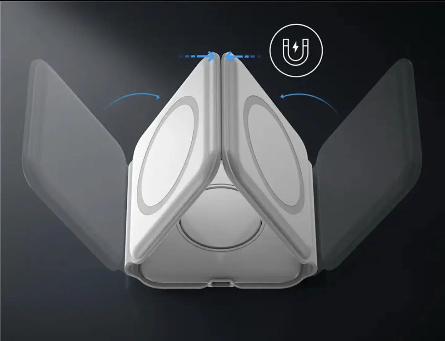 Cargador Inalámbrico Rápido 3 en 1 Vidvie Magsafe para iPhone, Apple Watch y Airpods 5