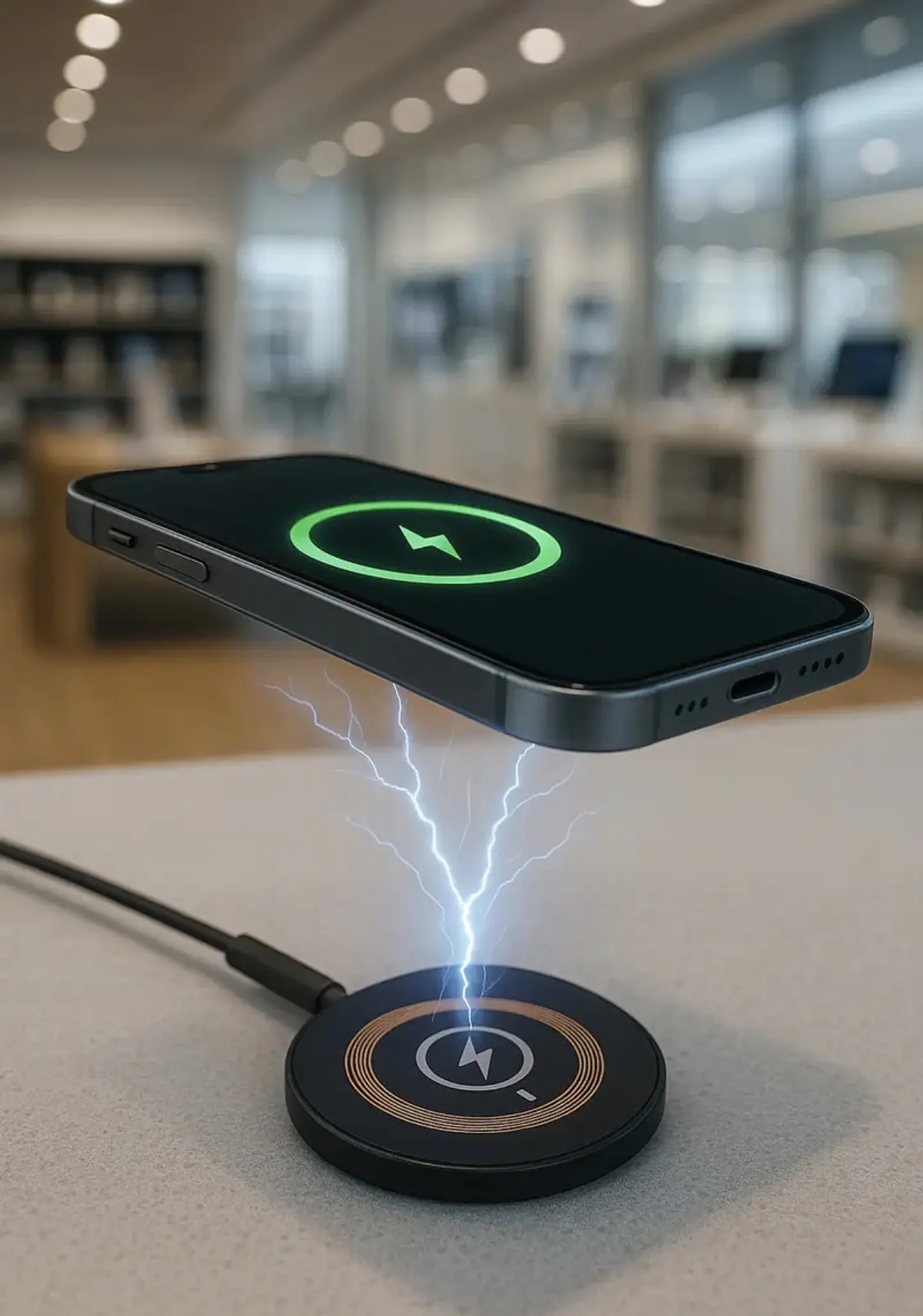 Cargador Inalámbrico Magnético Z9 IRM con Carga Rápida Universal para iPhone y Android 5