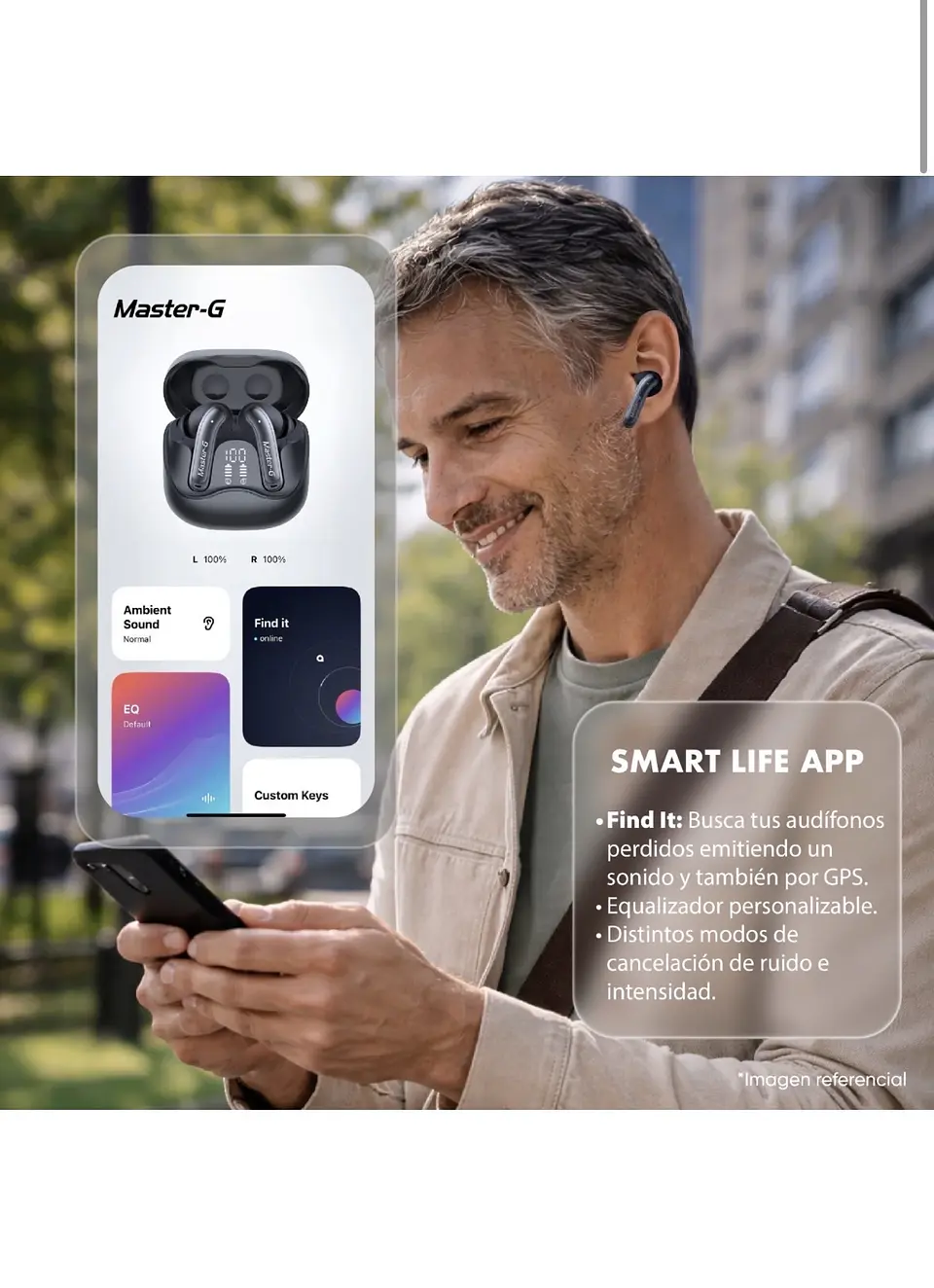 Audífono BUDS 60 In Ear Bluetooth ANC Master-G 5