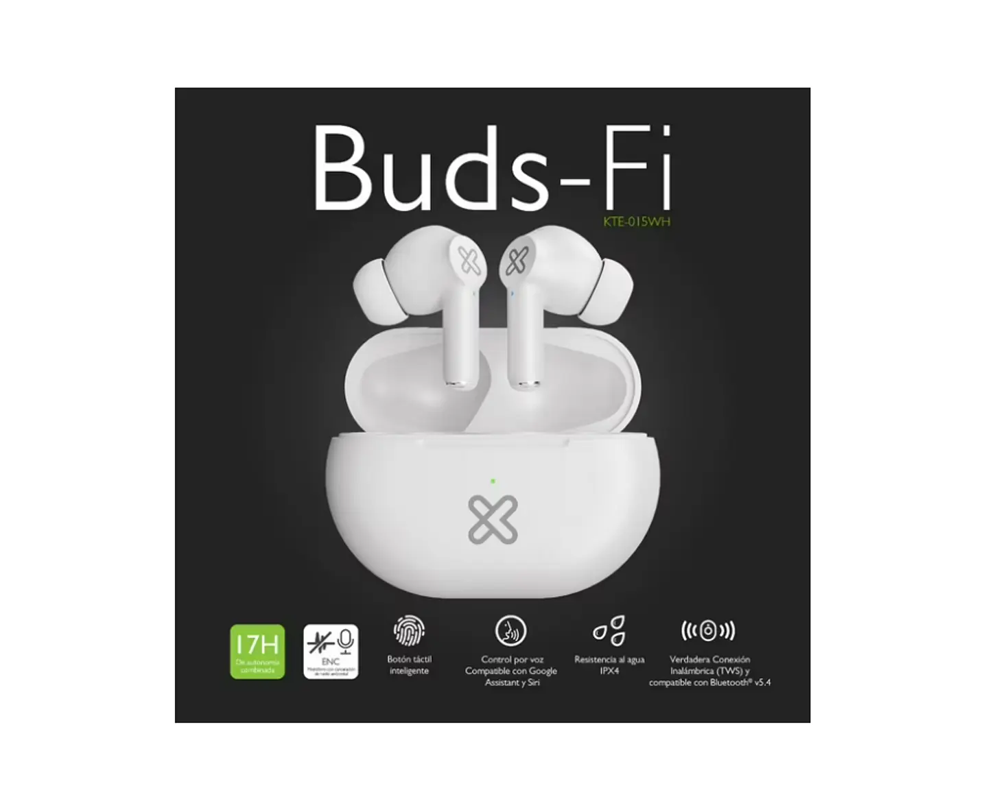 Klip Xtreme Audifonos TWS Buds-Fi Blanco KTE-015WH 6