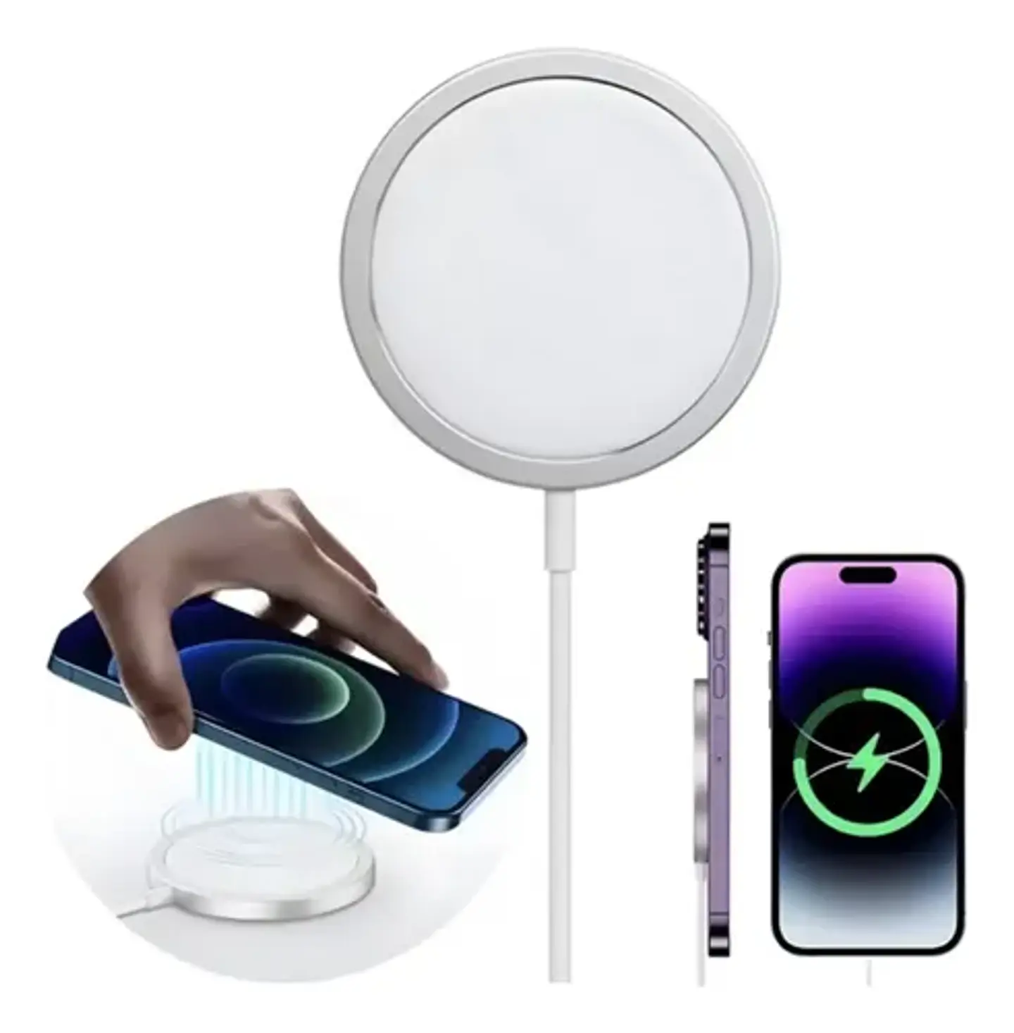Kit De Carga Completo: Inalámbrico + Cable Lightning + Usb-c 7
