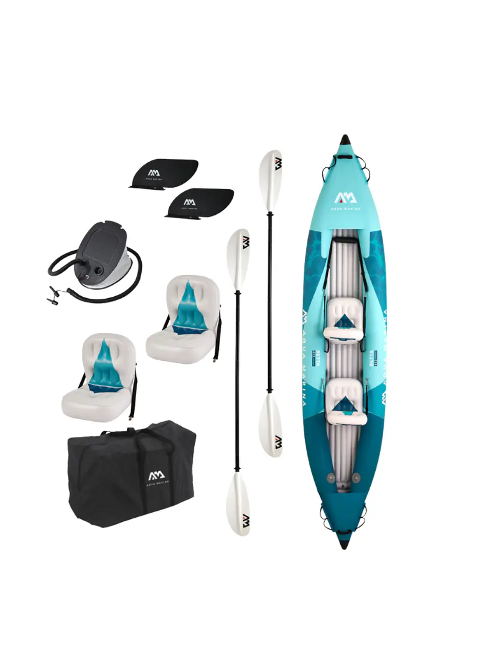 Kayak Betta Doble Leisure + Mochila y Accesorios 2