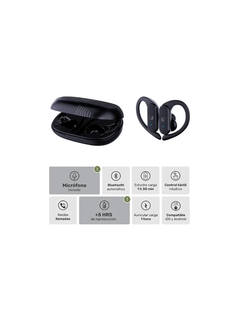Audífonos Inalámbricos Deportivos Lhotse FitBuds T1 2