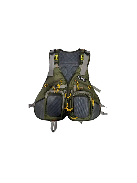 CHALECO PESCADOR CON MOCHILA POKEE VERDE