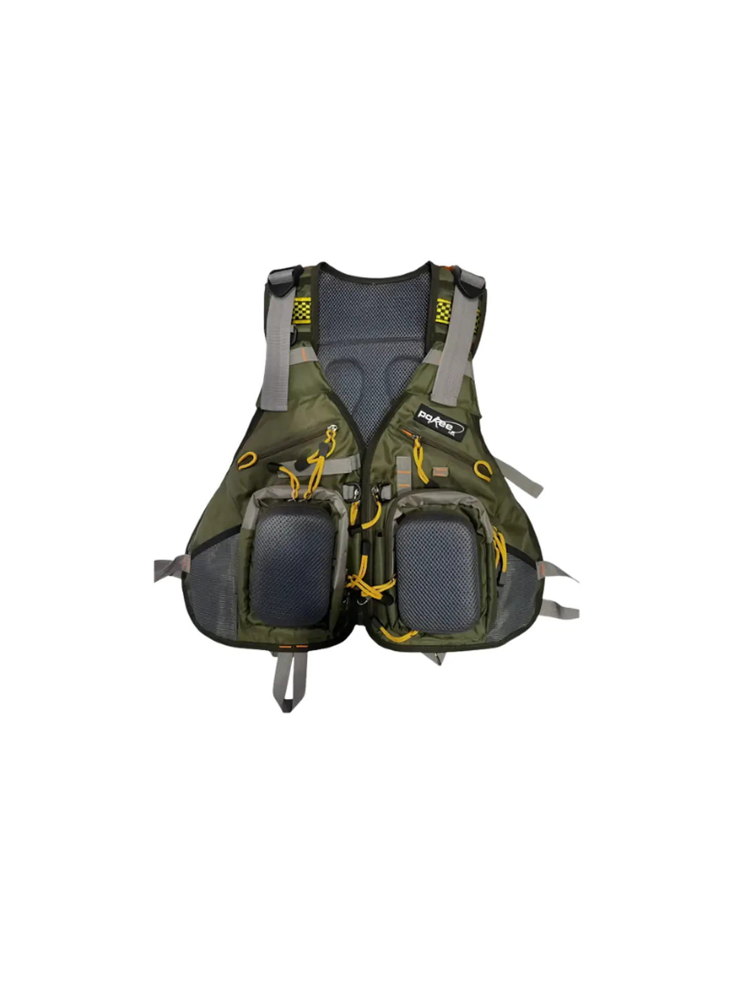 CHALECO PESCADOR CON MOCHILA POKEE VERDE 1