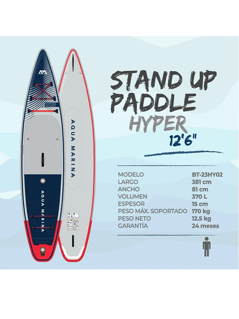 SUP HYPER 12'6 AQUAMARINA 