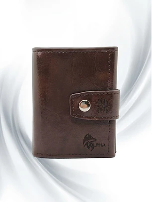 Carteira Porta-Cartões Compacta (Rfid) - ALFA Dark Brown