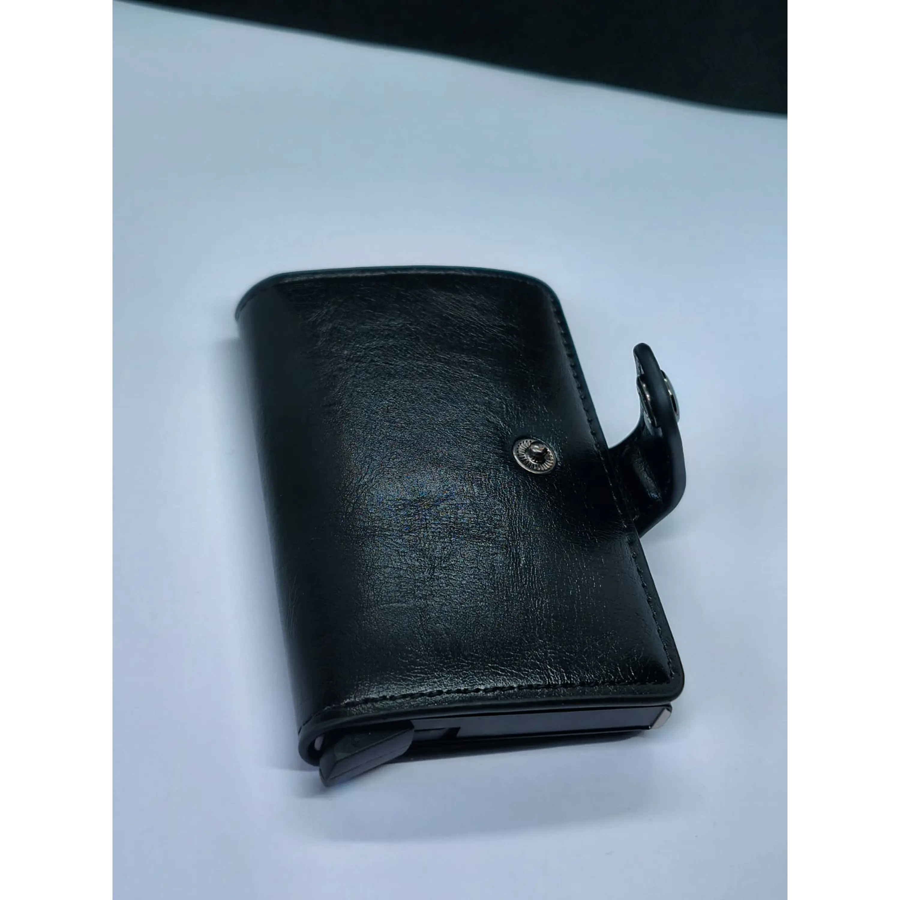 Carteira Porta-Cartões Compacta (Rfid) - Pele Preta 8