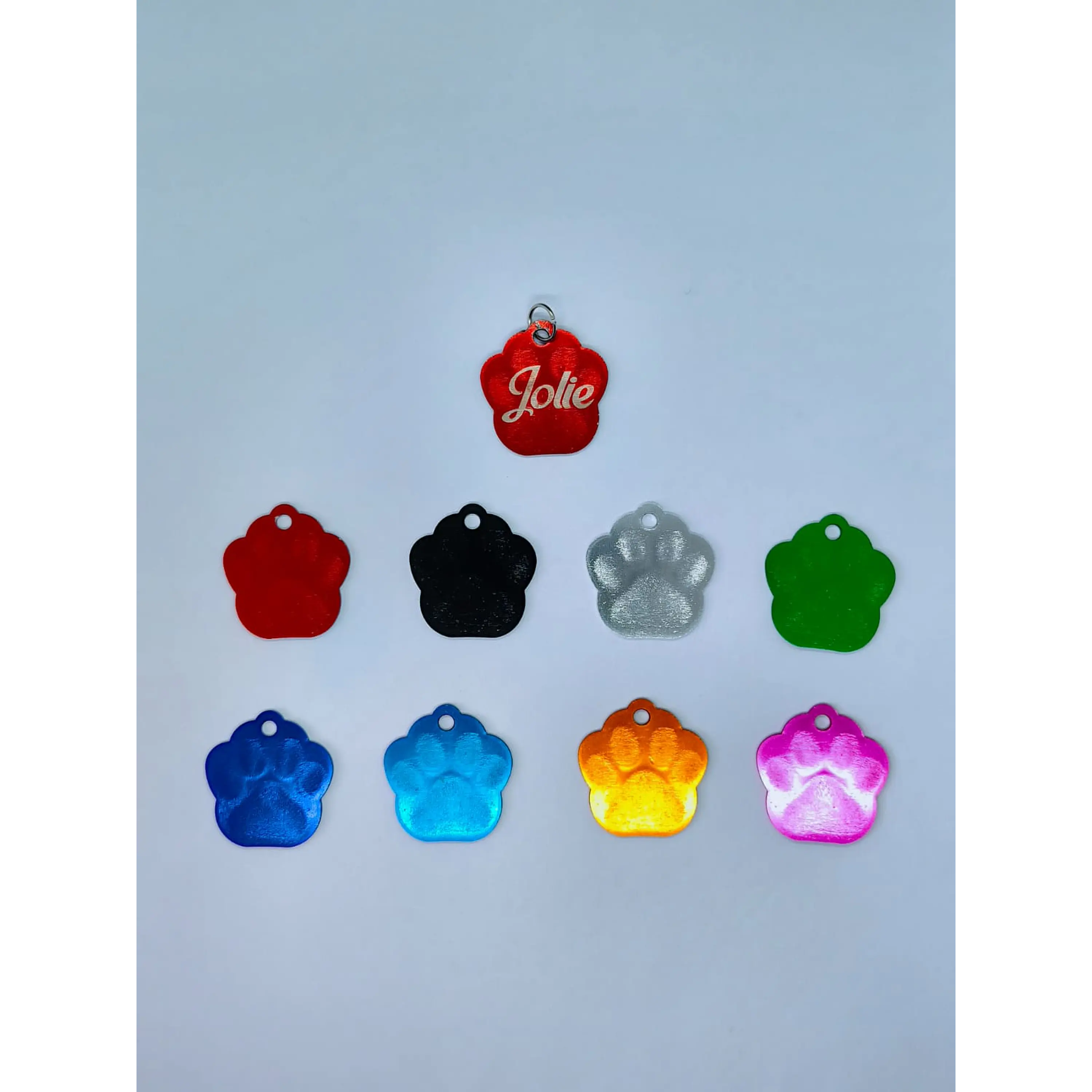 Chapas de Identificação Metálicas • Formato Patinha 3