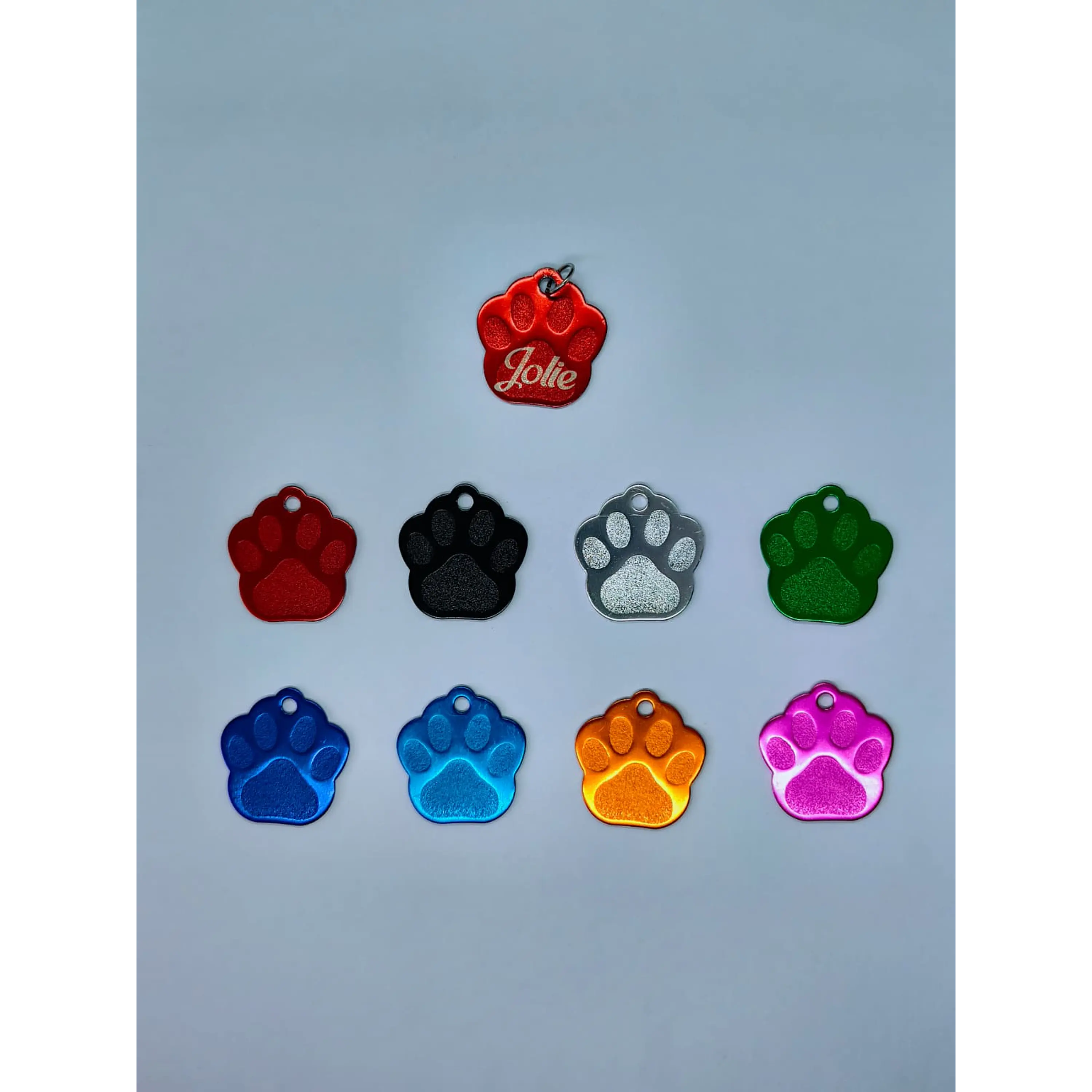 Chapas de Identificação Metálicas • Formato Patinha 17