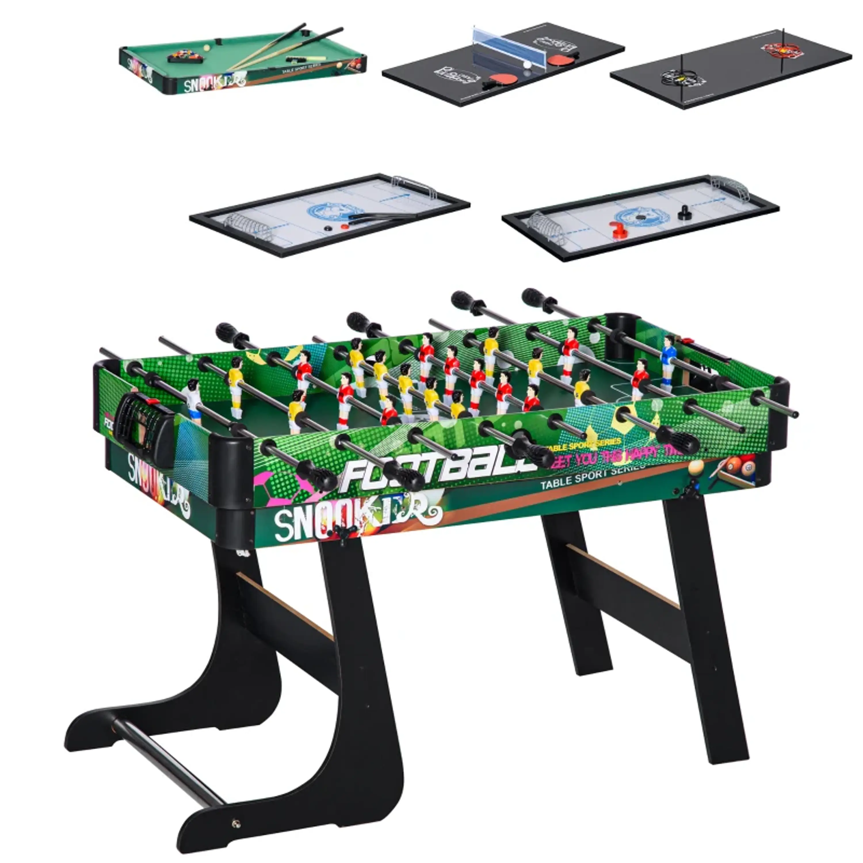 Mesa de Jogos 6 em 1 Dobrável 118x104x71cm 3