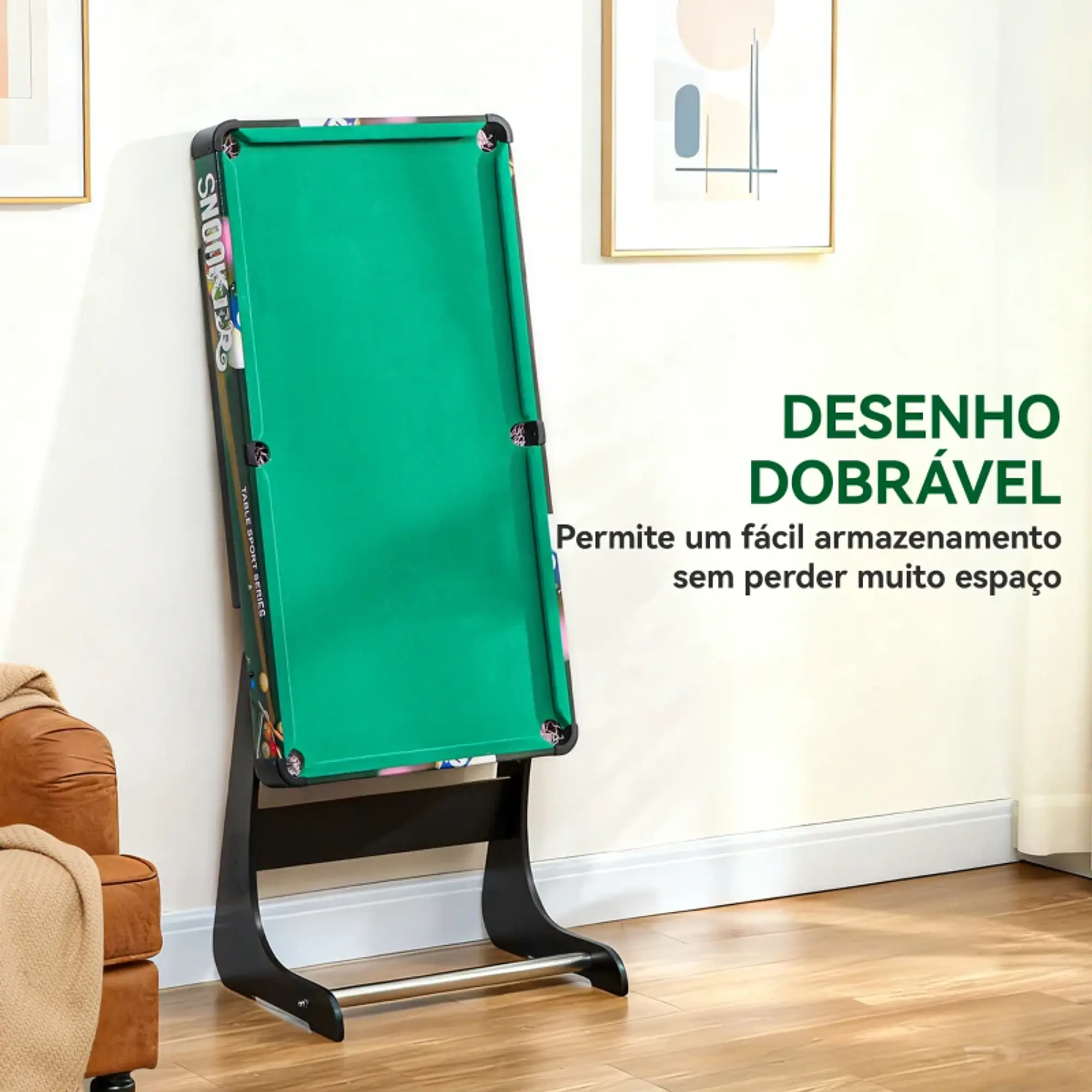 Mesa de Jogos 6 em 1 Dobrável 118x104x71cm 11