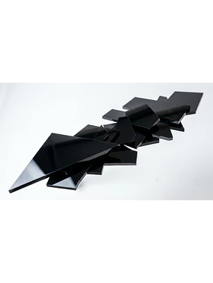 Placa de Acrílico Preto - Brilho de Impacto