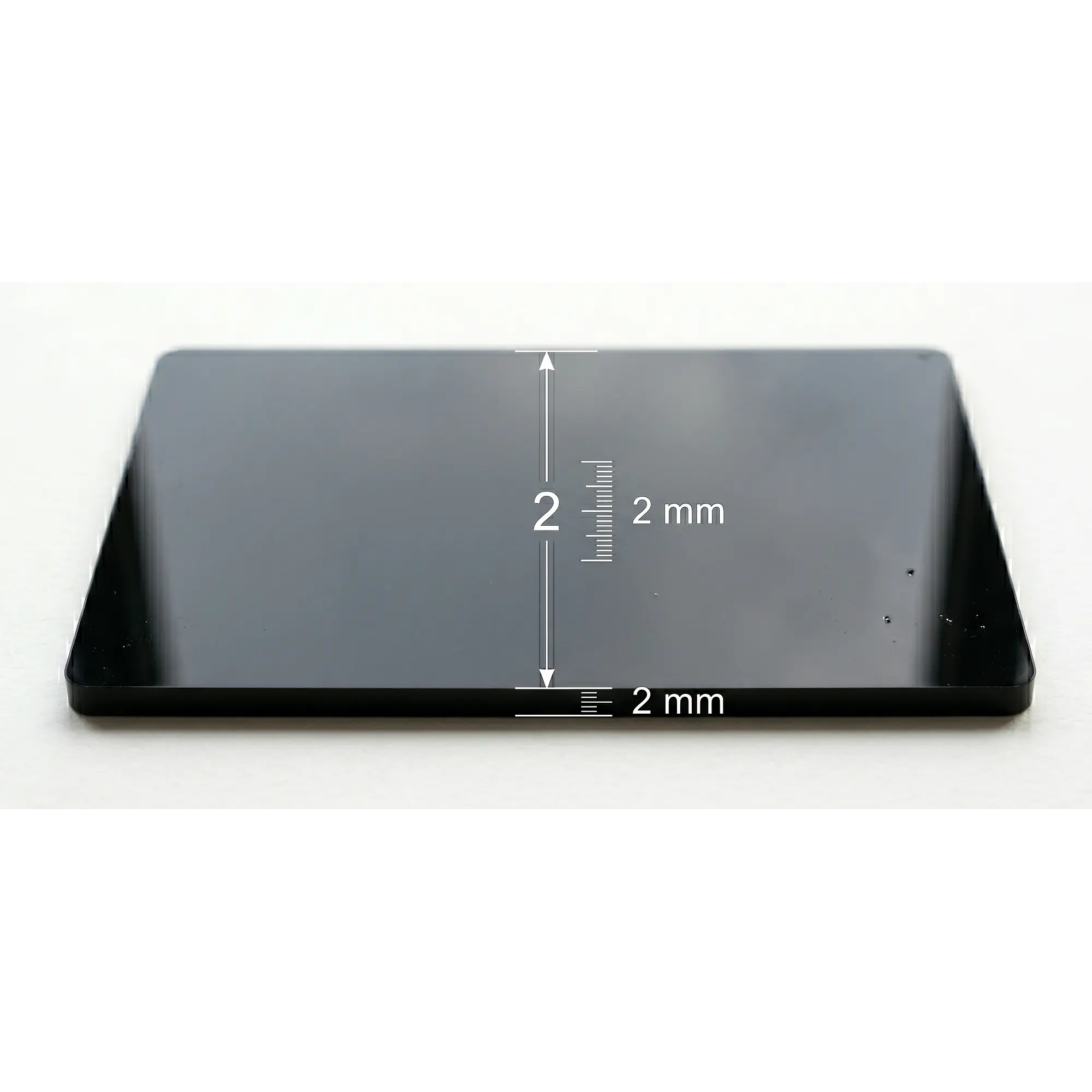 Placa de Acrílico Preto - Brilho de Impacto 3