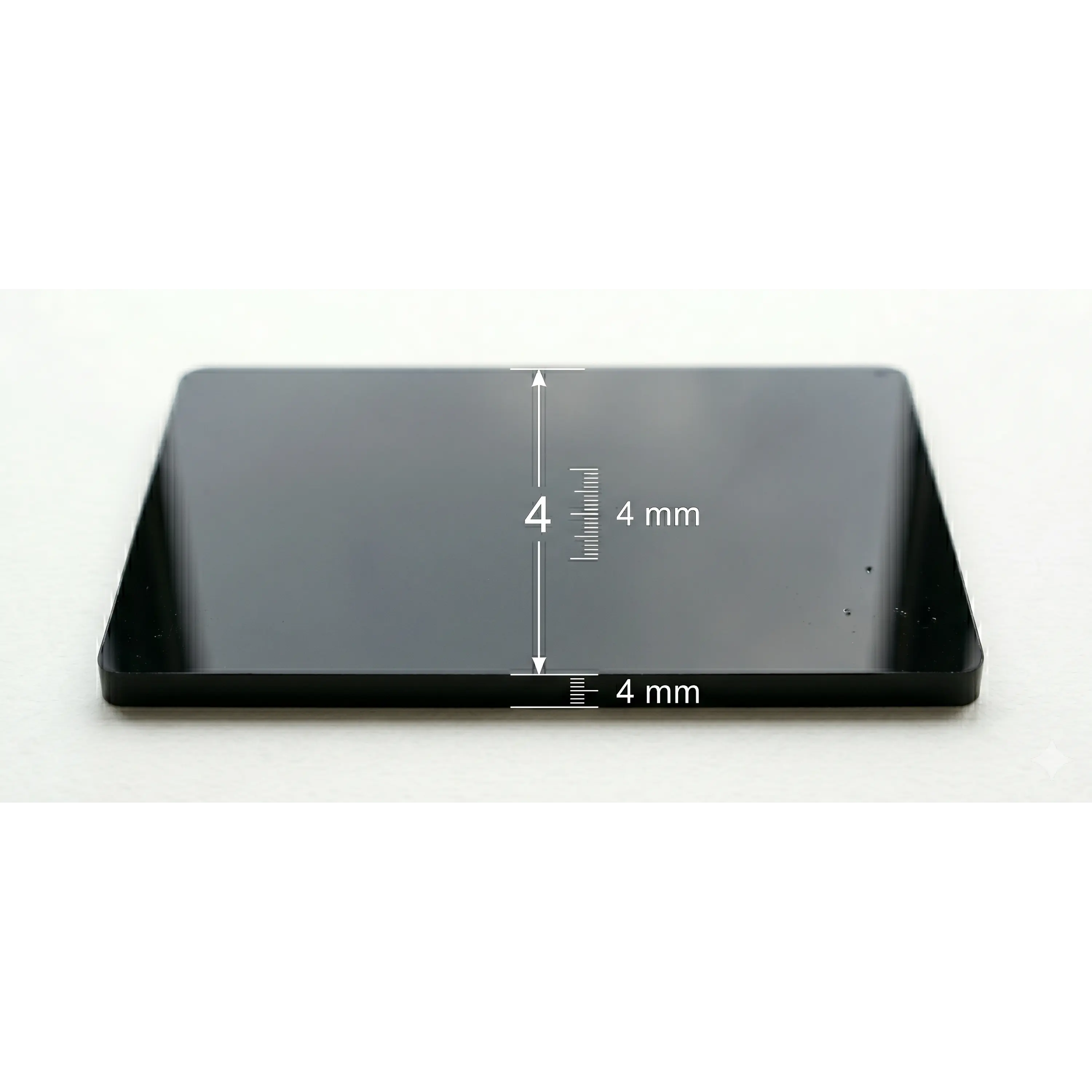 Placa de Acrílico Preto - Brilho de Impacto 5