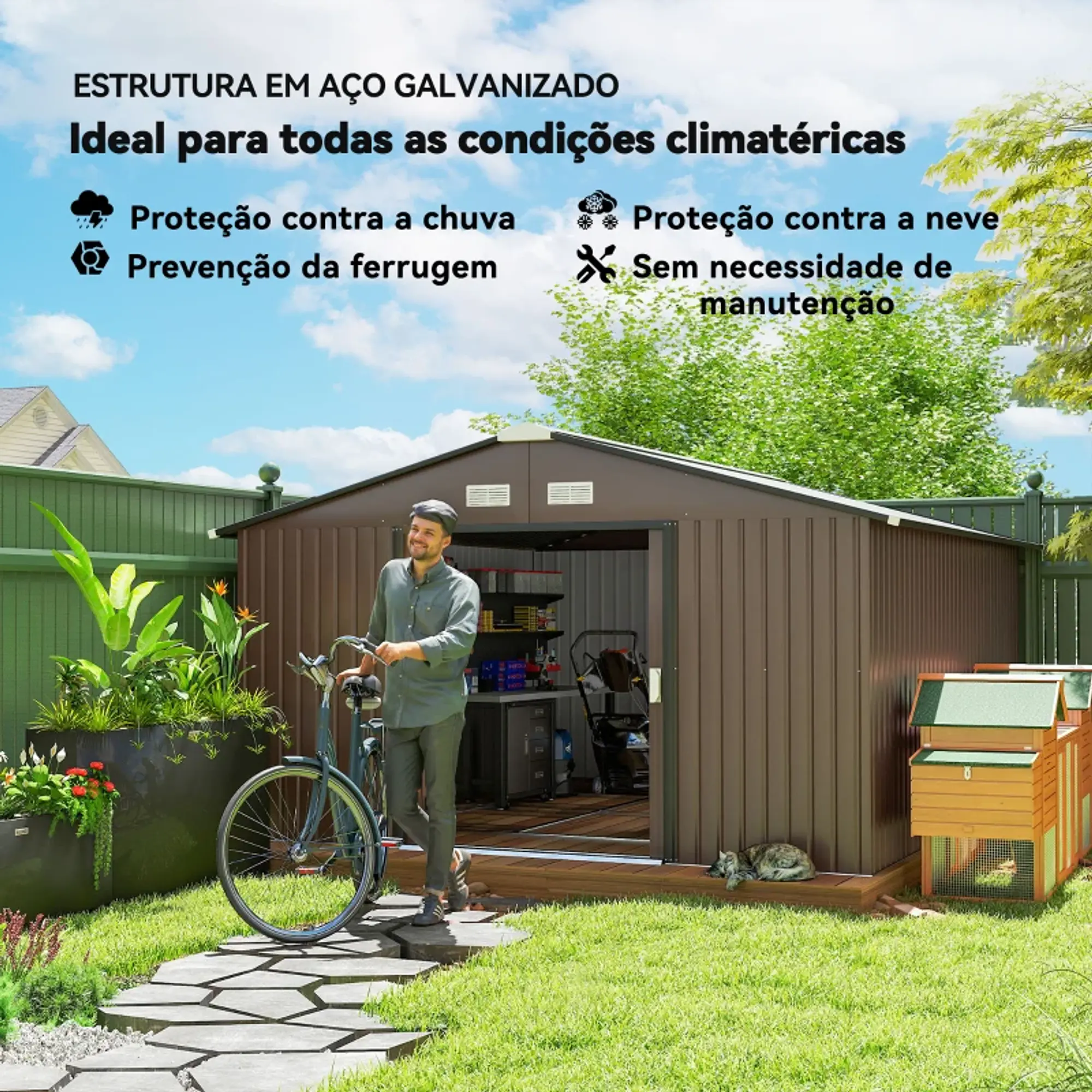 Abrigo de Jardim 12,4 m²  12