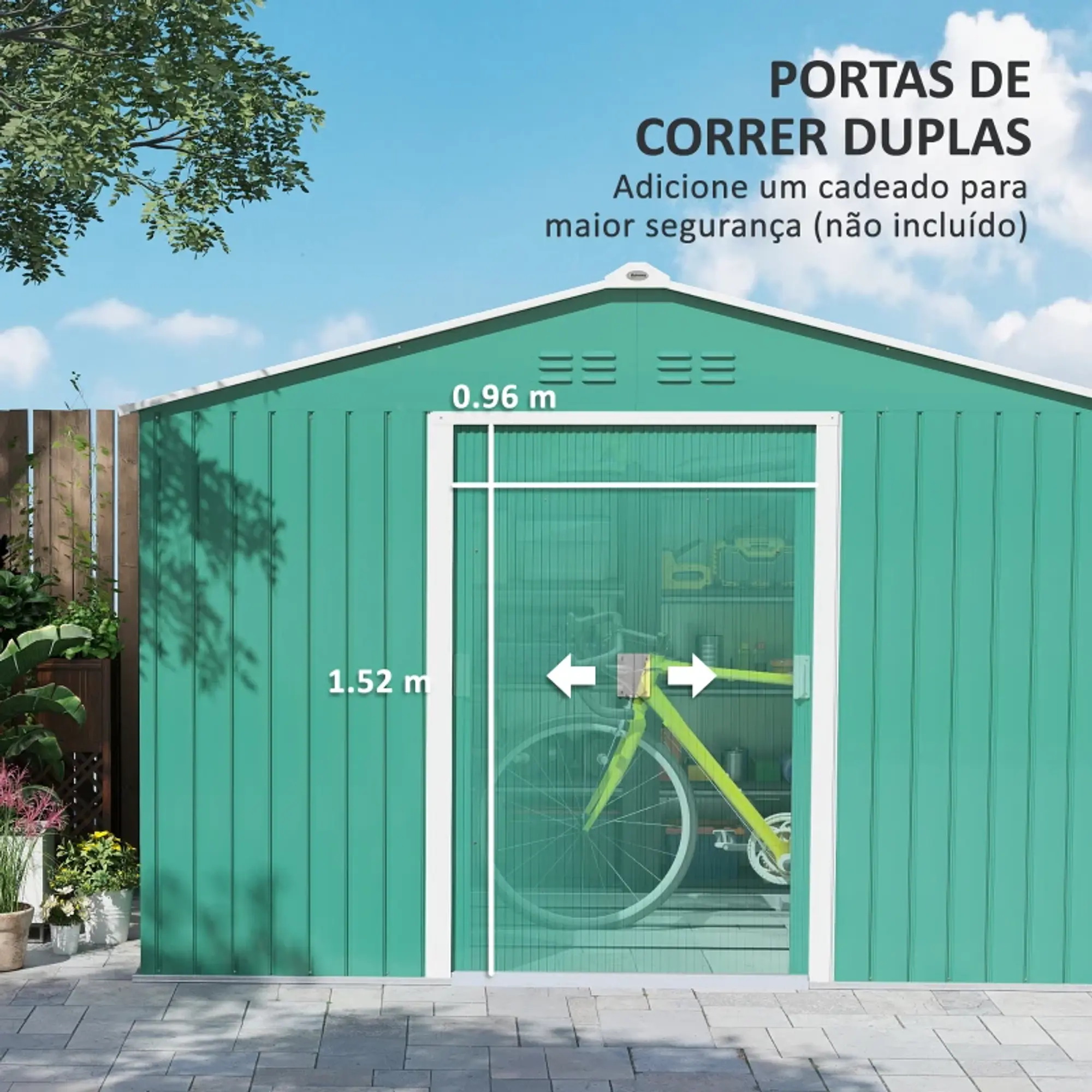 Abrigo de Jardim Exterior 4,9 m² 10