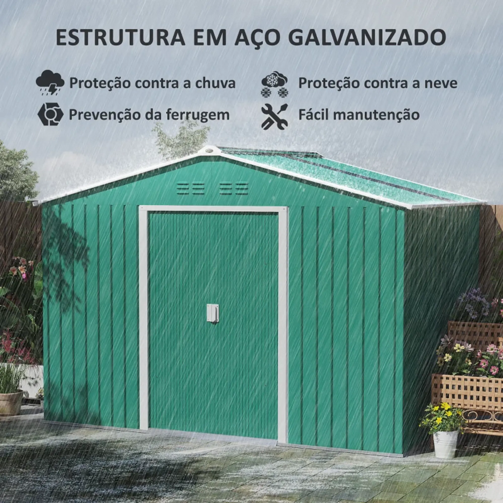 Abrigo de Jardim Exterior 4,9 m² 11