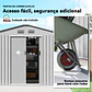 Abrigo de Jardim Exterior 4,9 m² Cinza Prata - Thumbnail 6