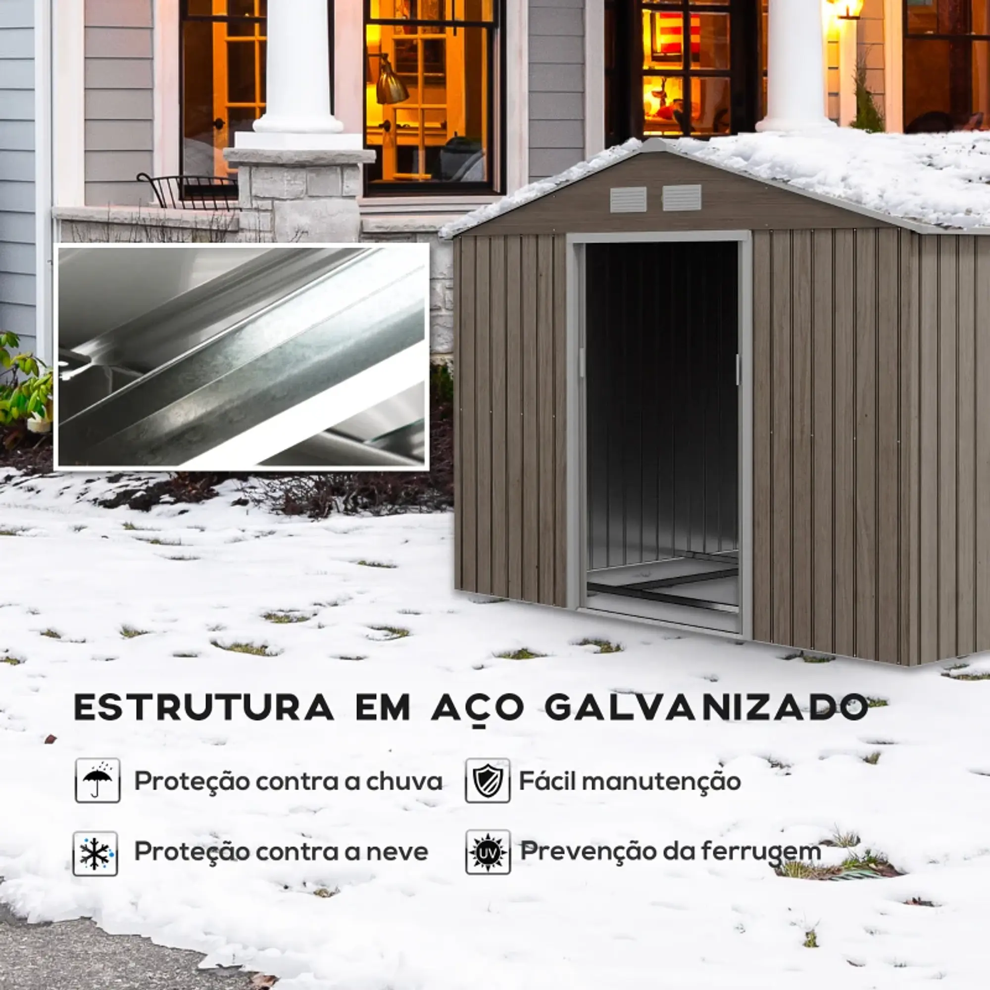 Abrigo de Jardim de Superfície útil com 4,9m² 6
