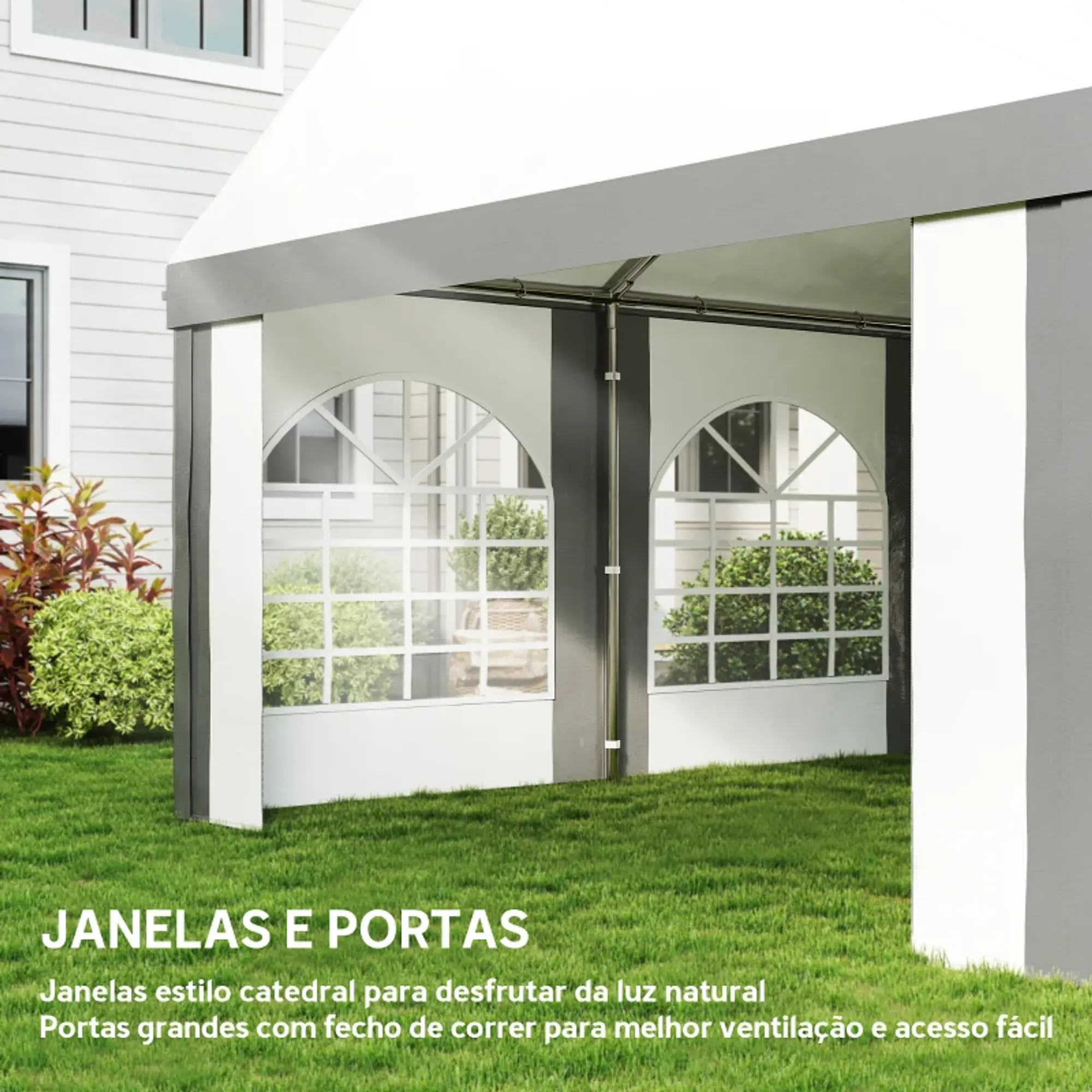 Tenda para Festas 4x8 m Janelas Anti-UV 3