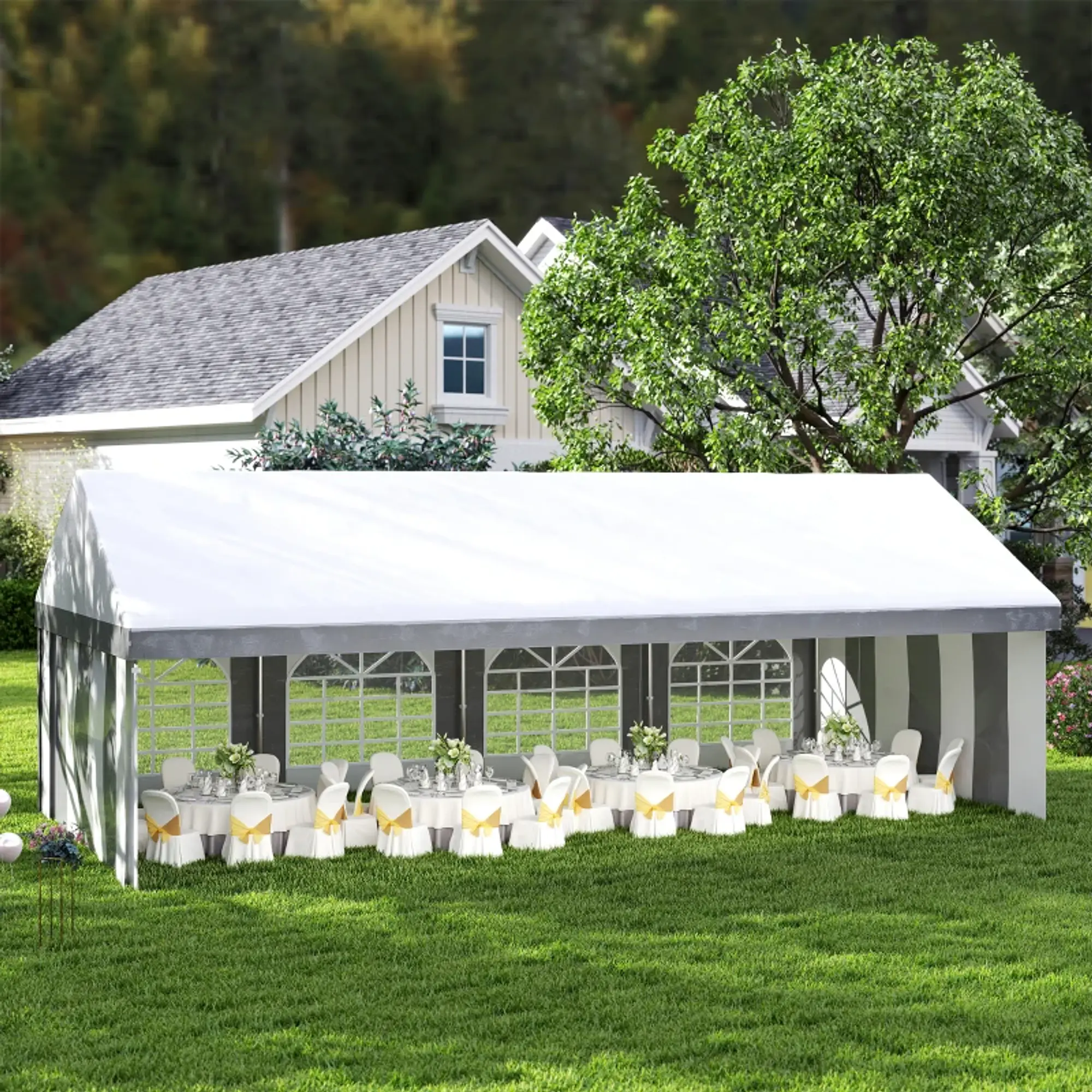 Tenda para Festas 4x8 m Janelas Anti-UV 6