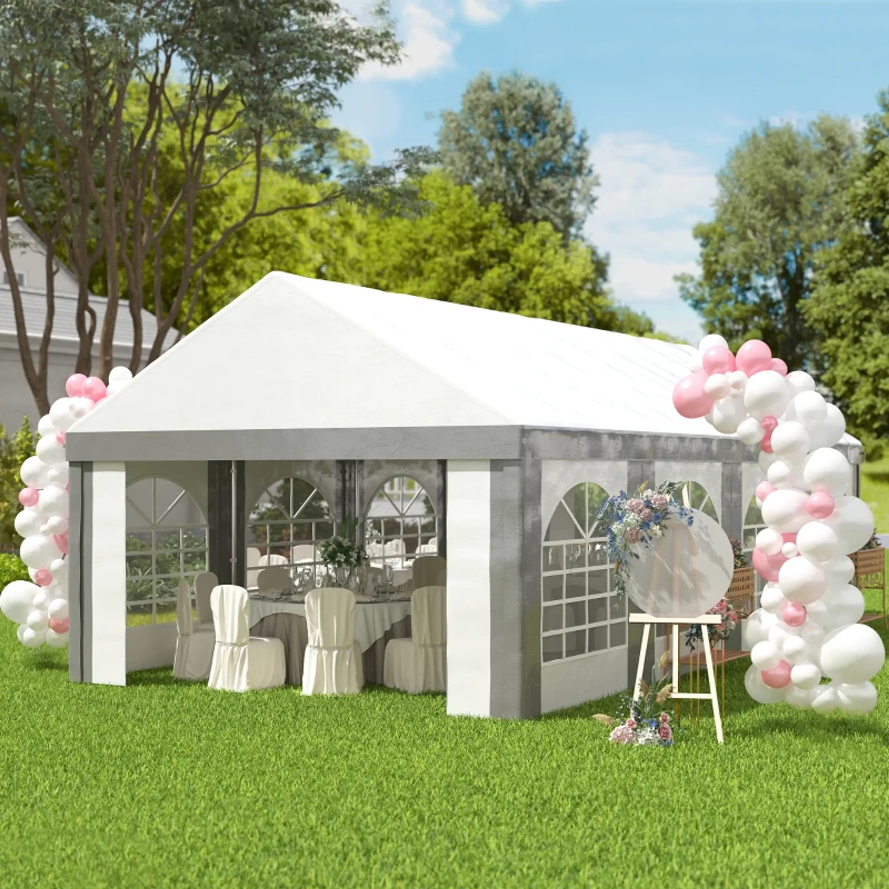Tenda para Festas 4x8 m Janelas Anti-UV 2