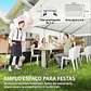 Tenda para Festas 4x6 m, Tenda de Jardim com Paredes Removíveis, 2 Portas e Janelas UPF30+ - Thumbnail 7