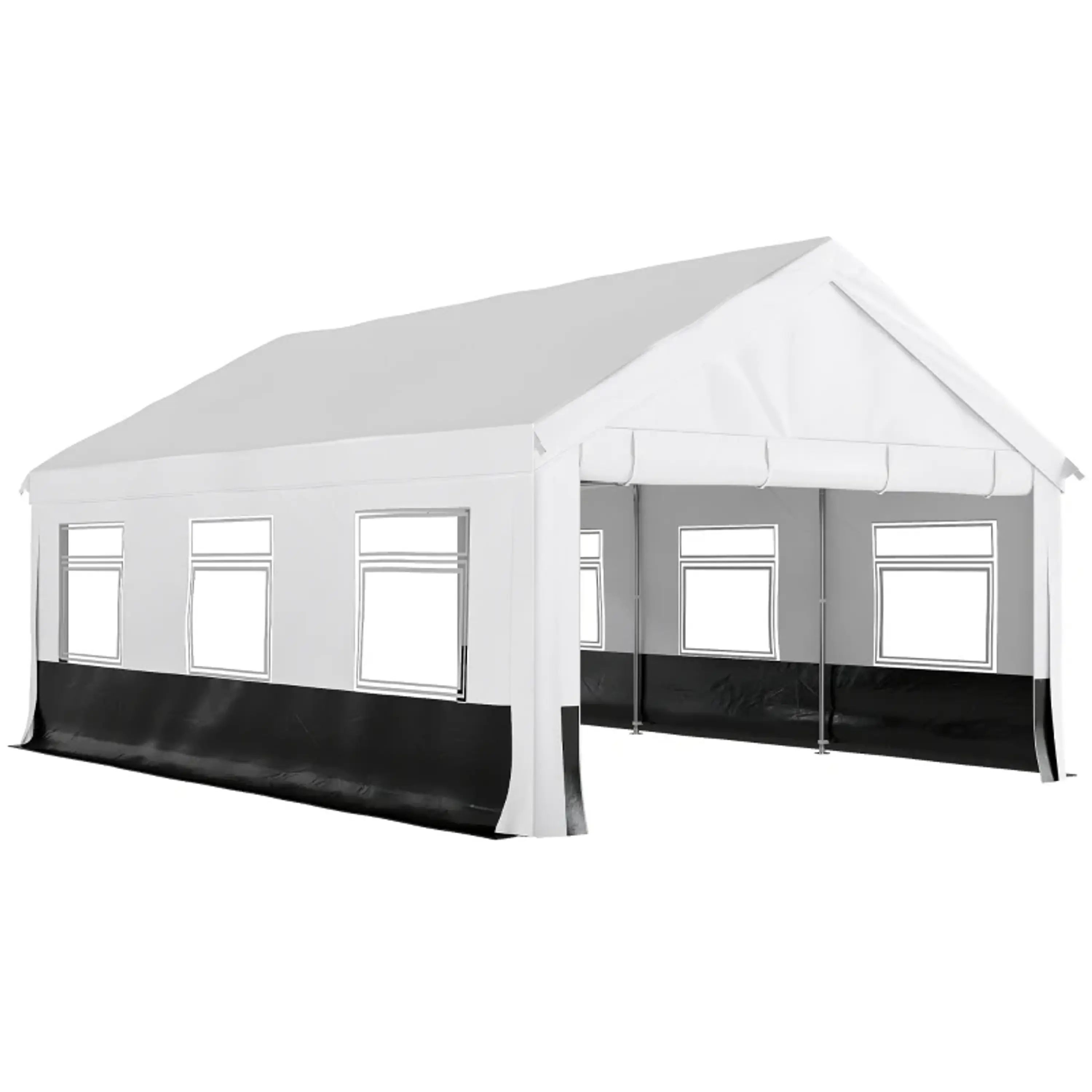 Tenda para Festas 4x6 m, Tenda de Jardim com Paredes Removíveis, 2 Portas e Janelas UPF30+ 3